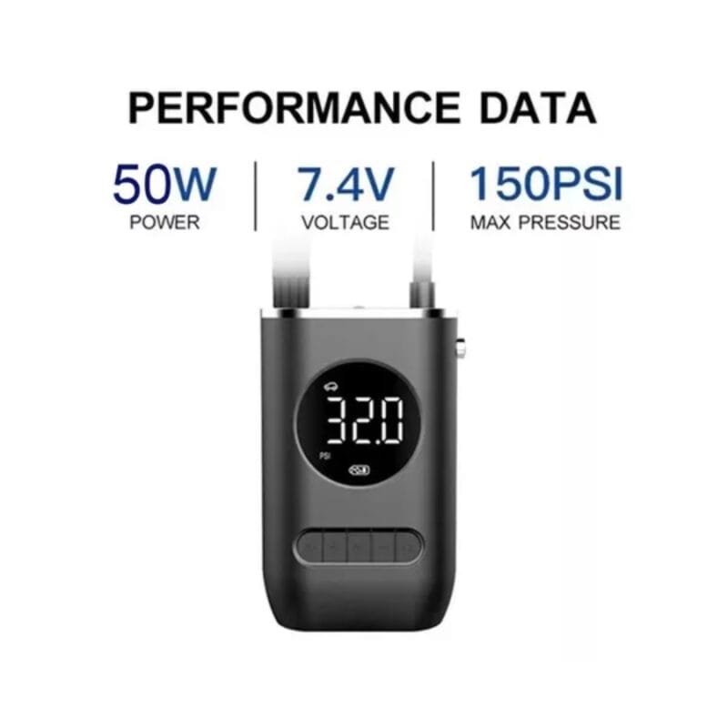xr:d:DAFjMD07wD8:1123,j:3107908391643400707,t:24041215 Inflador Portátil Digital (compresor) 150 PSI USB-C - Autonomía en la vía