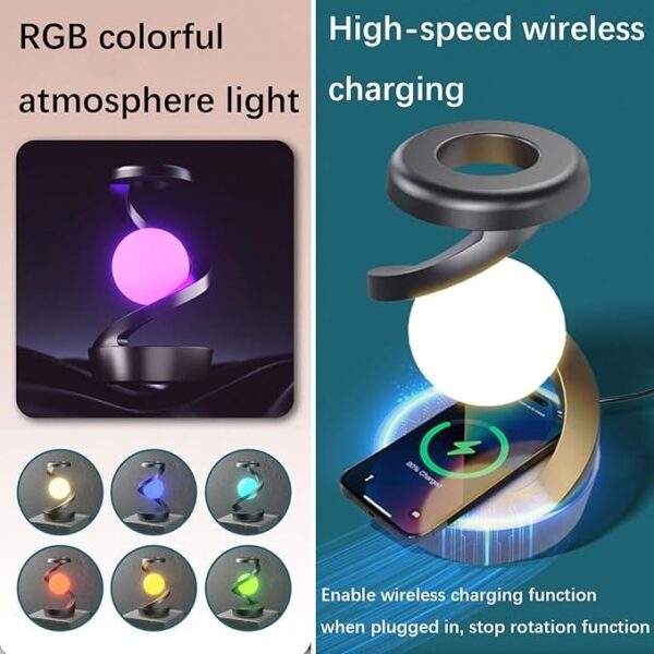 Lámpara Giratoria con Cargador Inalámbri