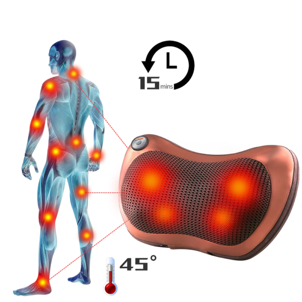 Cojín Masajeador Shiatsu 3D con Calor CAR&HOME