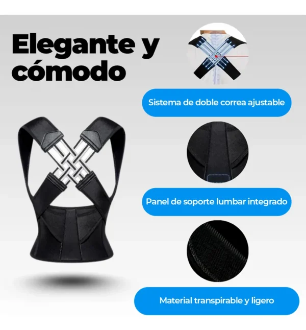 Chaleco Corrector de Postura Ajustable Ortopédico Alivio Instantáneo y Garantizado