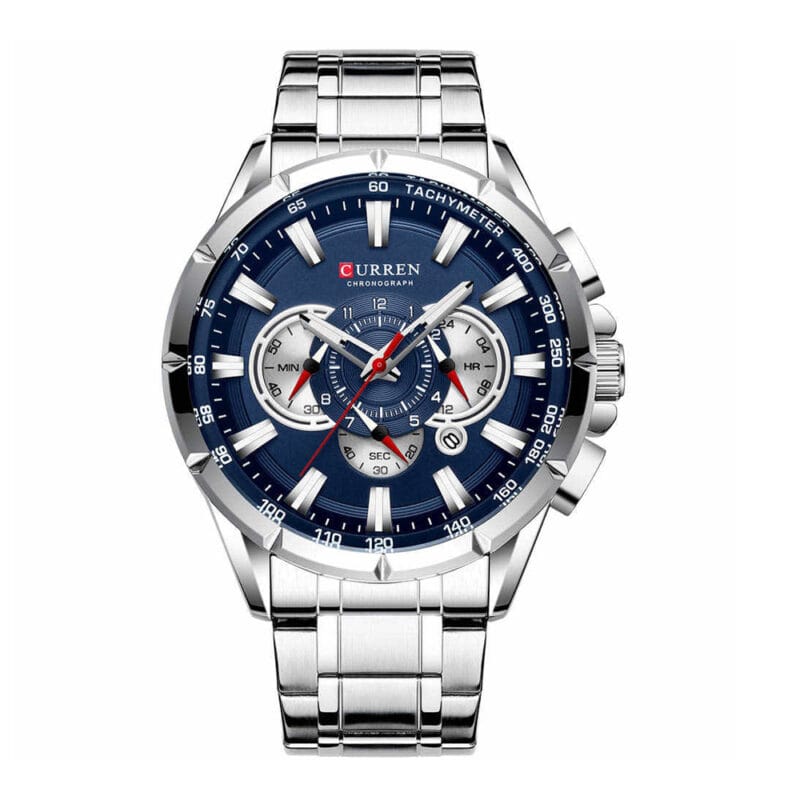 Reloj Curren 8363 Hombre Acero inoxidable, elegante + Tarjeta de Garantía