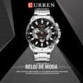 Reloj Curren 8363 Hombre Acero inoxidable, elegante + Tarjeta de Garantía