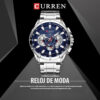 Reloj Curren 8363 Hombre Acero inoxidable, elegante + Tarjeta de Garantía