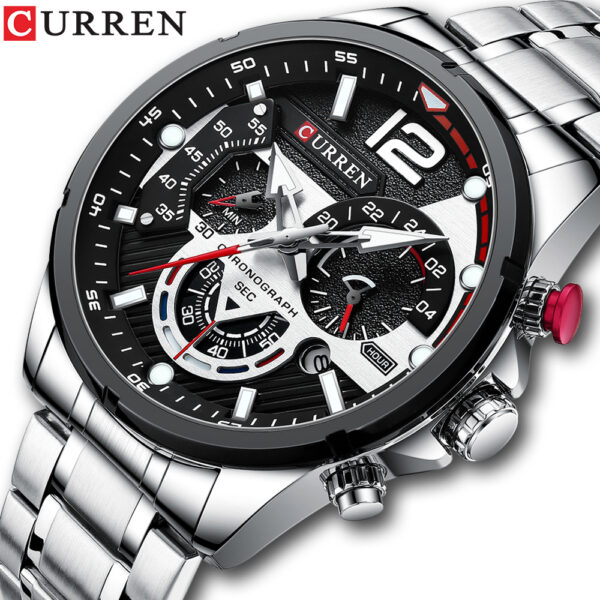 Reloj Curren 8395 Acero nuevo + Ajustador