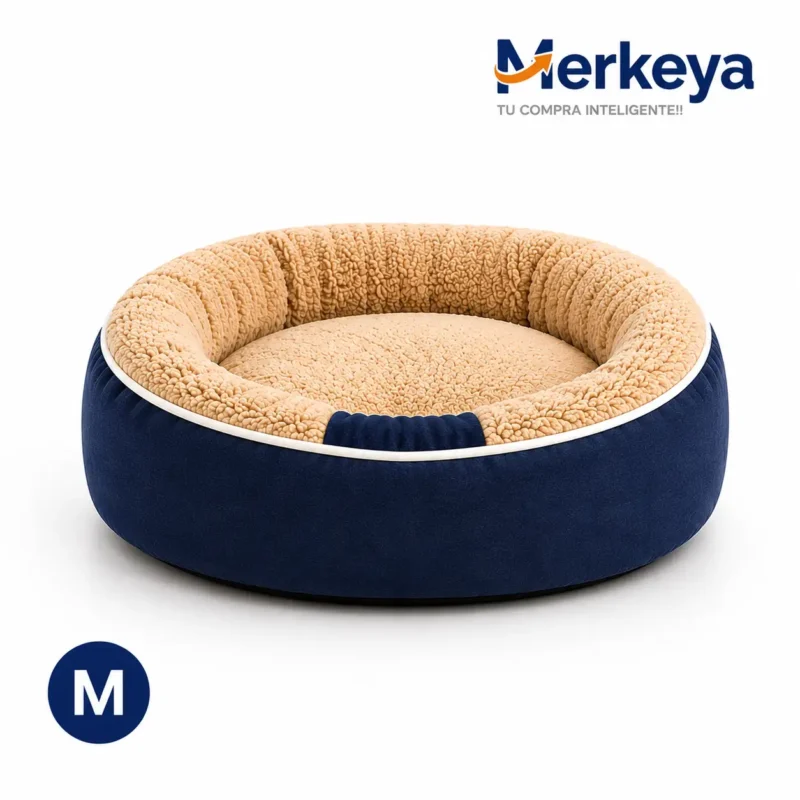 Cama para mascotas azul oscuro fácil de limpiar y mantener