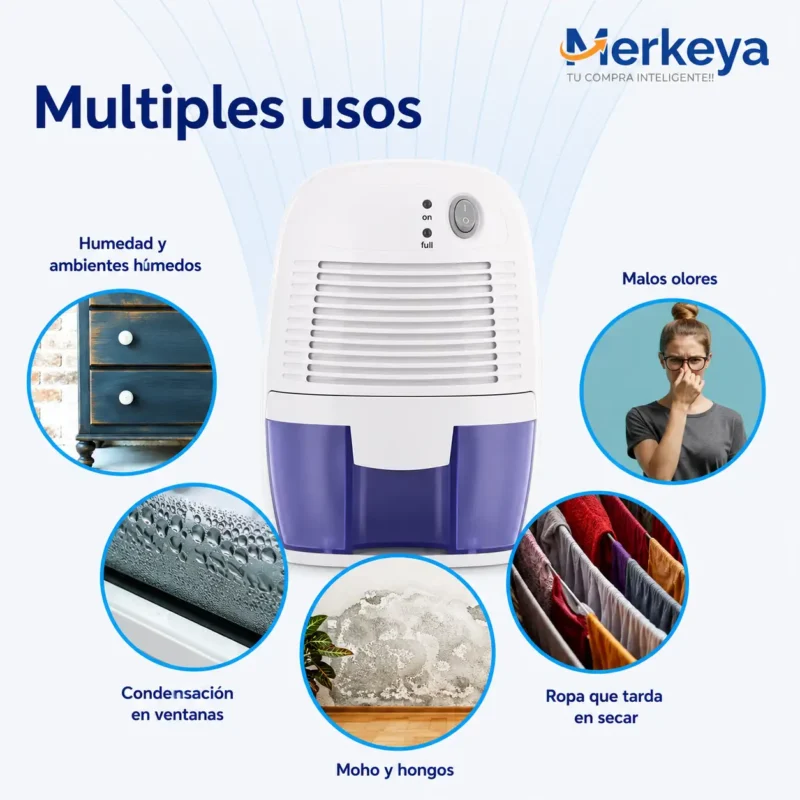 Deshumidificador Eva-Dry EDV-1100 compacto blanco con tanque removible