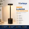 Lampara Led De Mesa Tactil Xg912 (2) Lámpara LED táctil recargable XG-912 minimalista negra con carga USB tipo C