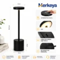 Lampara Led De Mesa Tactil Xg912 (4) Lámpara inalámbrica táctil con batería recargable de 12 horas.