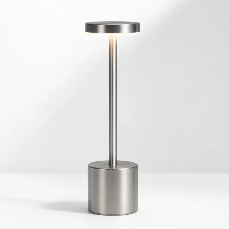 Lampara Led De Mesa Tactil Xg912 (8) Detalle de luz LED tricolor en lámpara de mesa táctil recargable