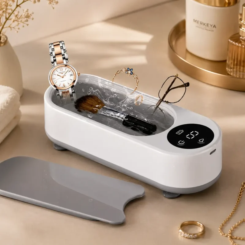 Limpiador ultrasonico para joyas y gafas (8) Limpiador de joyas eléctrico compacto con carga USB incluida