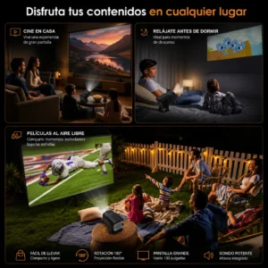 Proyector Magcubic HY320 en cualquier lugar