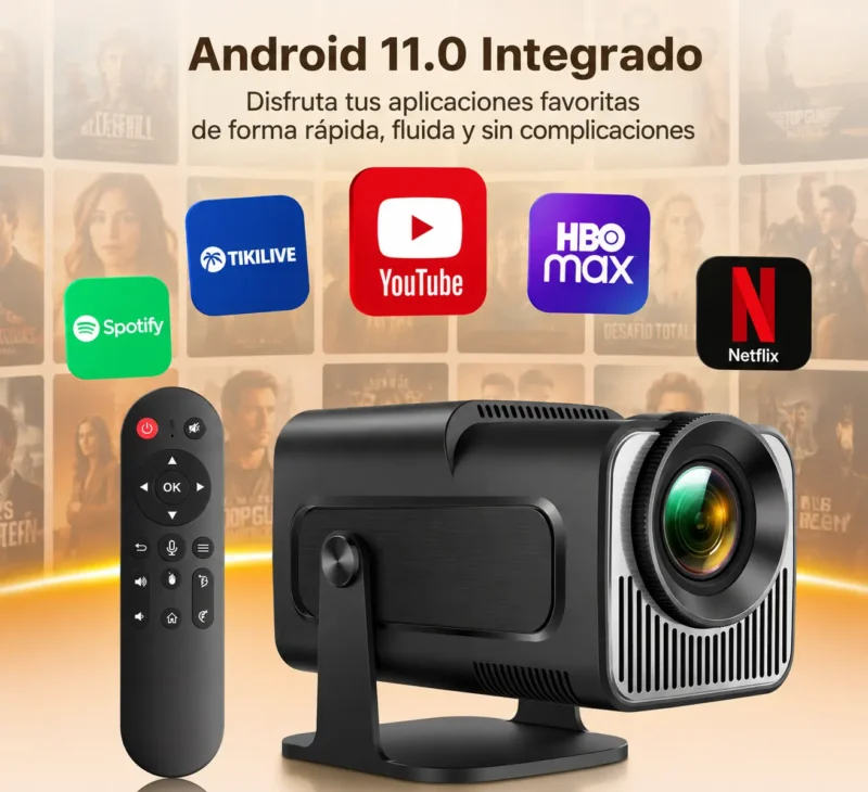 MIni proyector portatil (8) Android 11 integrado en proyector HY320