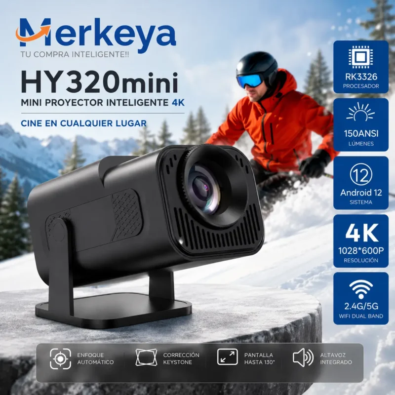 MIni proyector portatil (9) Vista frontal del Proyector Magcubic HY320