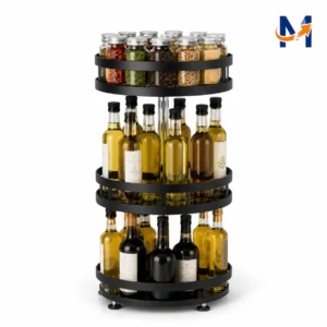 Organizador lazy susan 360 de tres niveles para condimentos