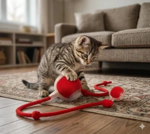 Pelota inteligente para gatos con movimiento automático