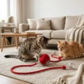 Pelota Inteligente interactiva (7) Juguete automático para gatos con diseño compacto y luces LED
