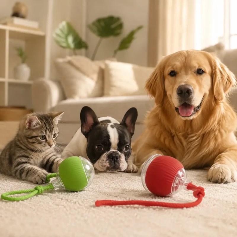 Pelota Inteligente interactiva (8) Pelota recargable USB para estimulación y juego felino