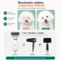 secador de mascotas pet grooming dryer con cepillo de cerdas integrado
