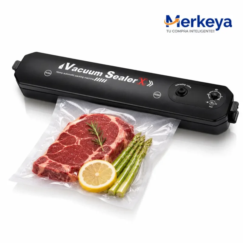 Selladora al vacío de alimentos 90W compacta color negro