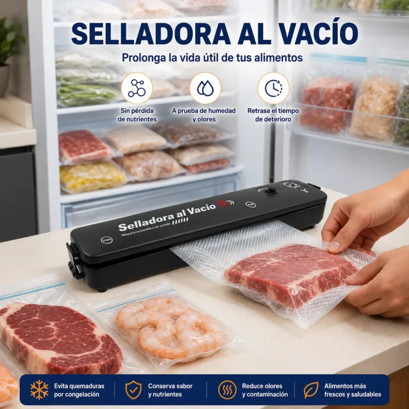 Empacadora al vacío para cocina con sellado máximo de 270 mm