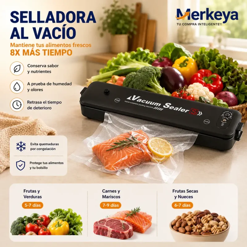 Selladora al vacío de alimentos 90W