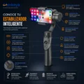 Gimbal H4 plegable para grabar videos con celular